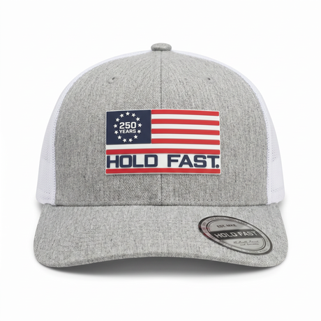 hold fast 250 flag heather gray snapback hat patriotic cap
