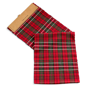 Red and green plaid 72-inch Christmas table runner