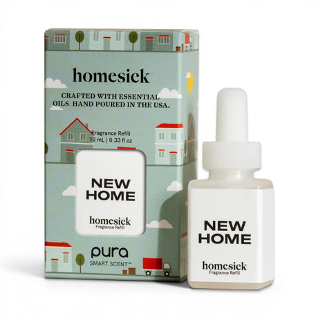 homesick new home pura refill fresh linen scent jasmine sandalwood cedarwood fragrance