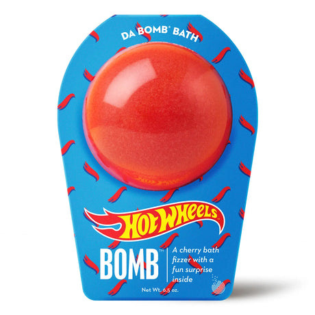 Hot Wheels Red Bomb bright red cherry bath fizzer by Da Bomb with a fun surprise inside