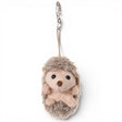 Bukowski Bears Hubert sitting hedgehog plush bag charm with soft fur and clip attachment
