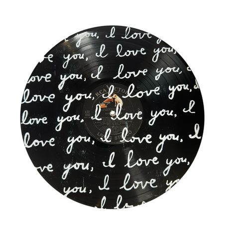 i love you vinyl record wall art sugarboo 12 inch hanging music inspired decor