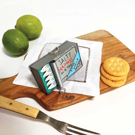 Salty Sardines Glass Ornament