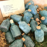 Frosted Green Mini Message Bottle
