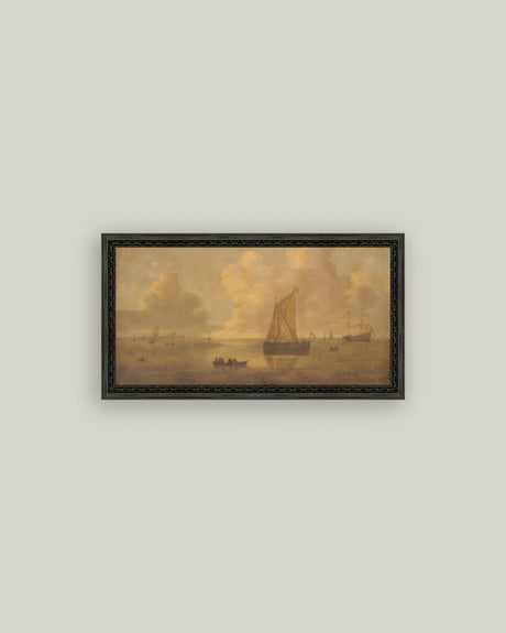 Framed Seascape Town Art Print | Willem van Diest