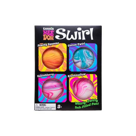 NeeDoh Teenie Swirl Satisfying Sensory Toy (4-Pack)