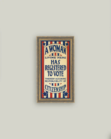Framed Women’s Suffrage Quote Wall Art