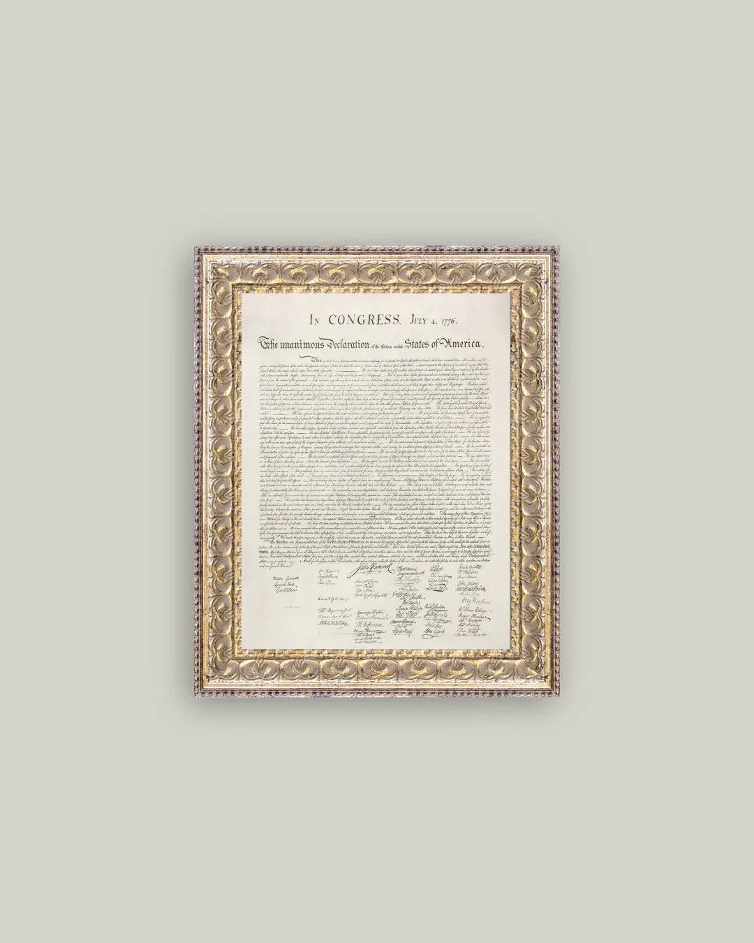 Framed Declaration of Independence Wall Art