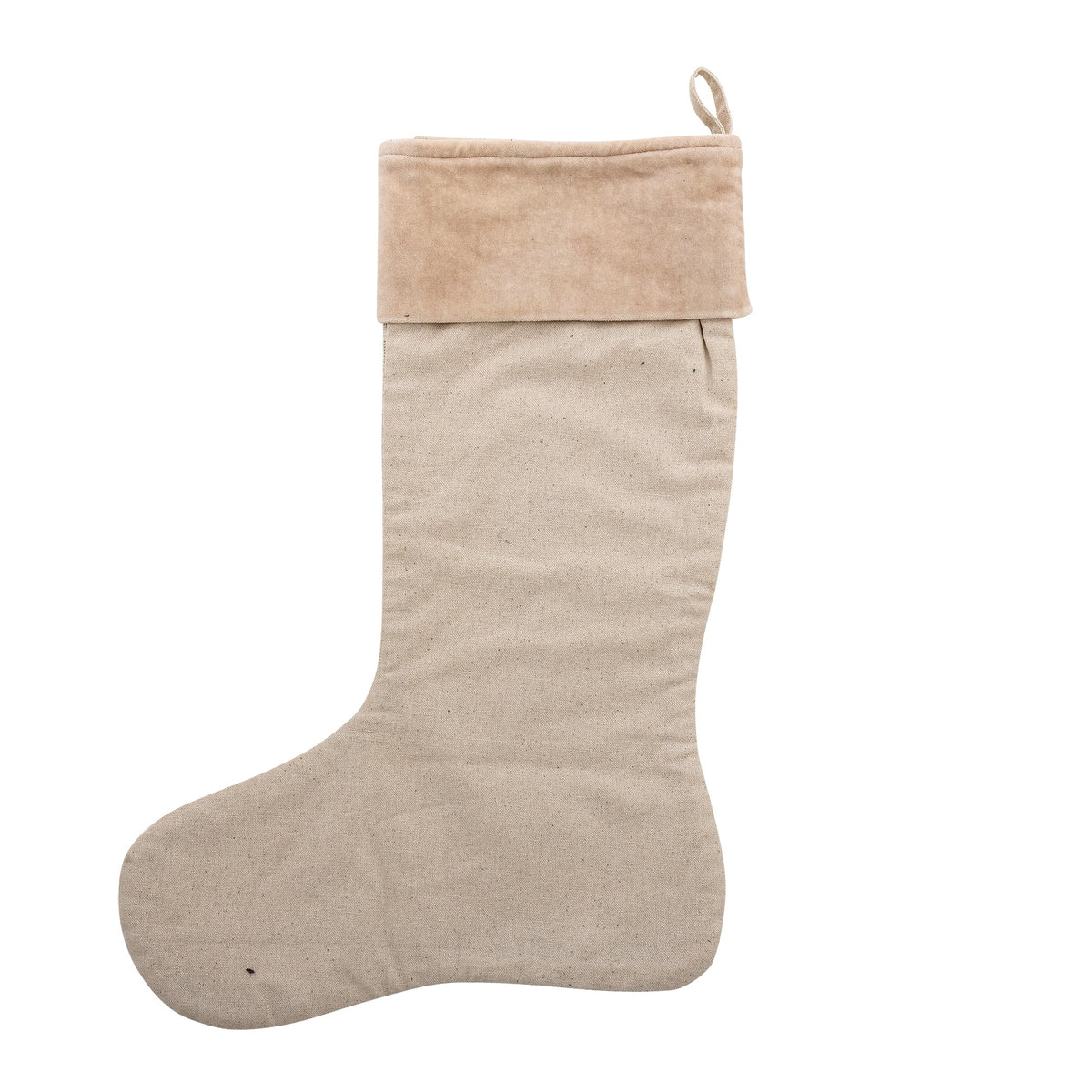 Beaded Snowflake Stocking with Velvet Cuff