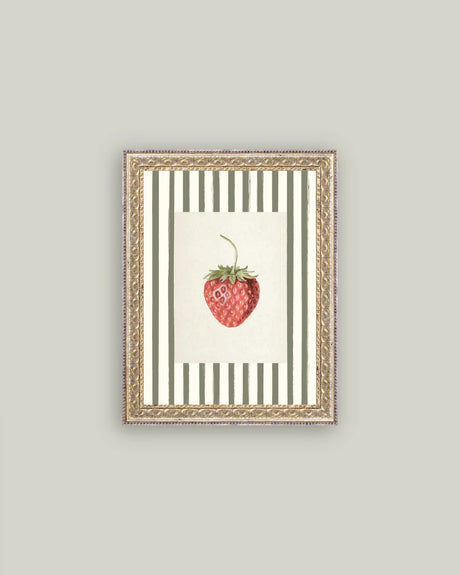 Framed Strawberry Botanical Wall Art