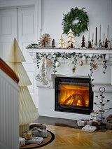 Beaded Snowflake Stocking with Velvet Cuff