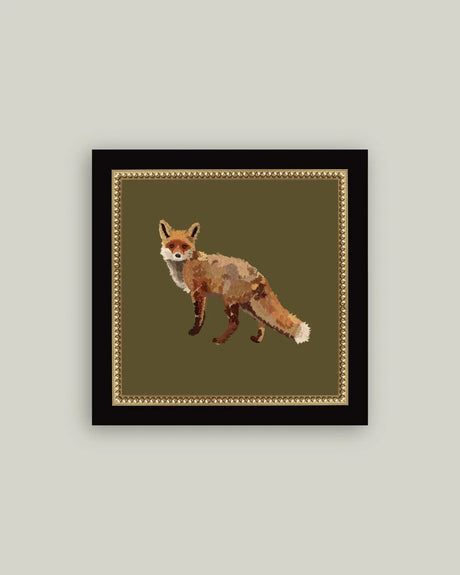Framed Fox Animal Wall Art