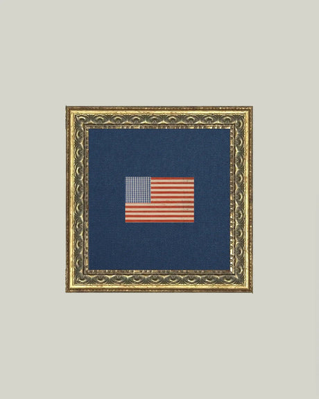 Framed Gingham American Flag Wall Art
