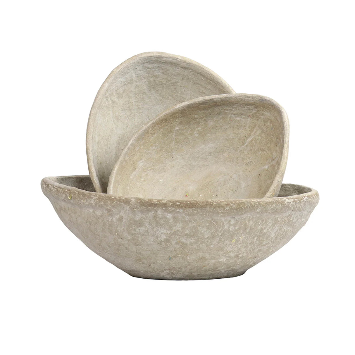 White Paper Mache Bowls