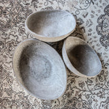 White Paper Mache Bowls