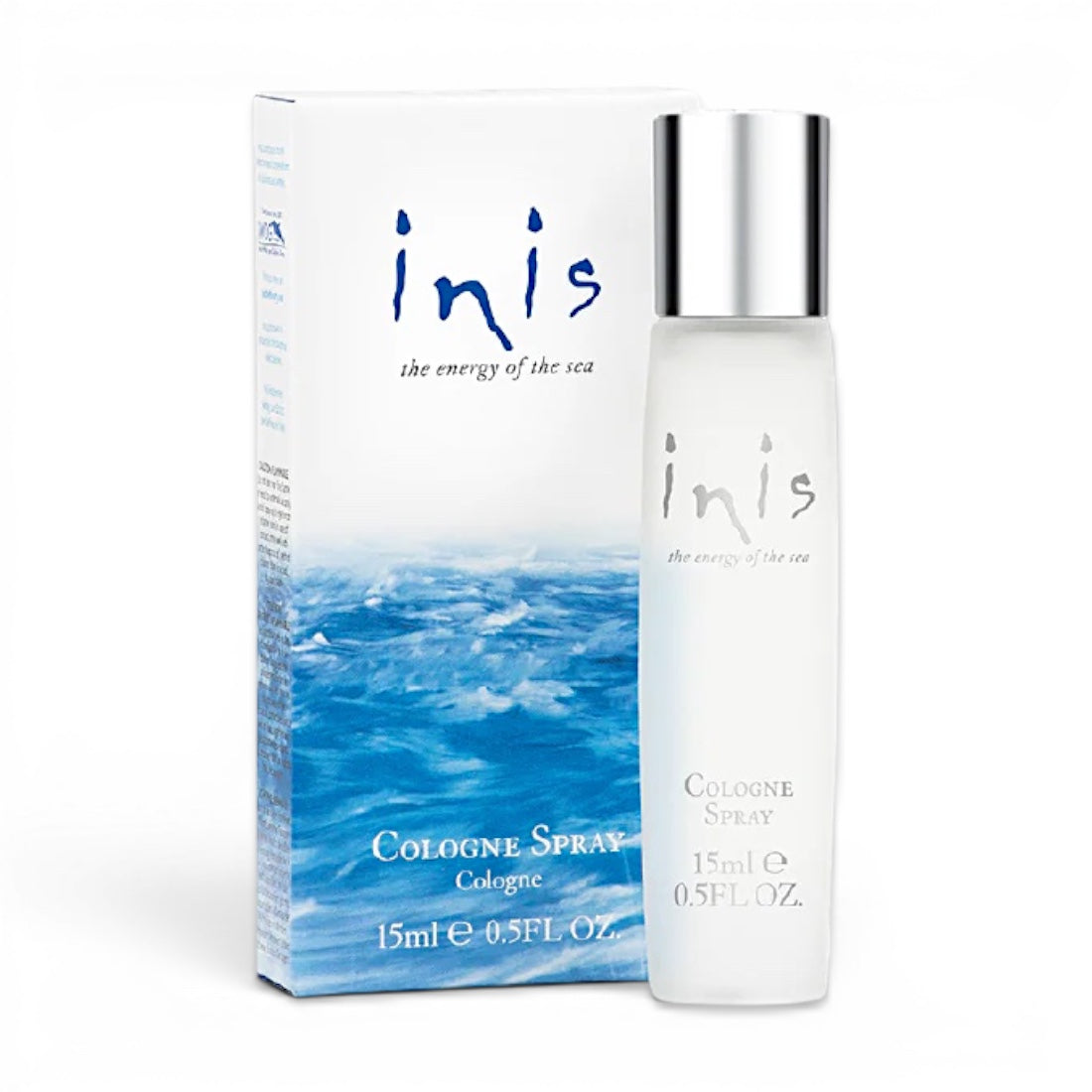 Inis the Energy of the Sea travel cologne spray 15ml with citrus, marine notes, bergamot, sandalwood, and fresh ocean fragrance
