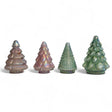 Embossed mercury glass Christmas tree with iridescent finish