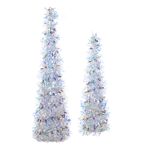 Iridescent tinsel tree