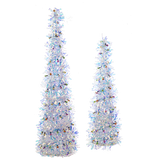 Iridescent tinsel tree