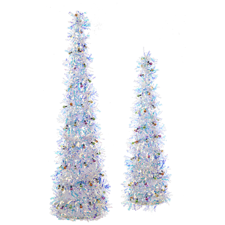 Iridescent tinsel tree