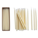 10 inch ivory thin taper candles set of 24 unscented slim dinner candles