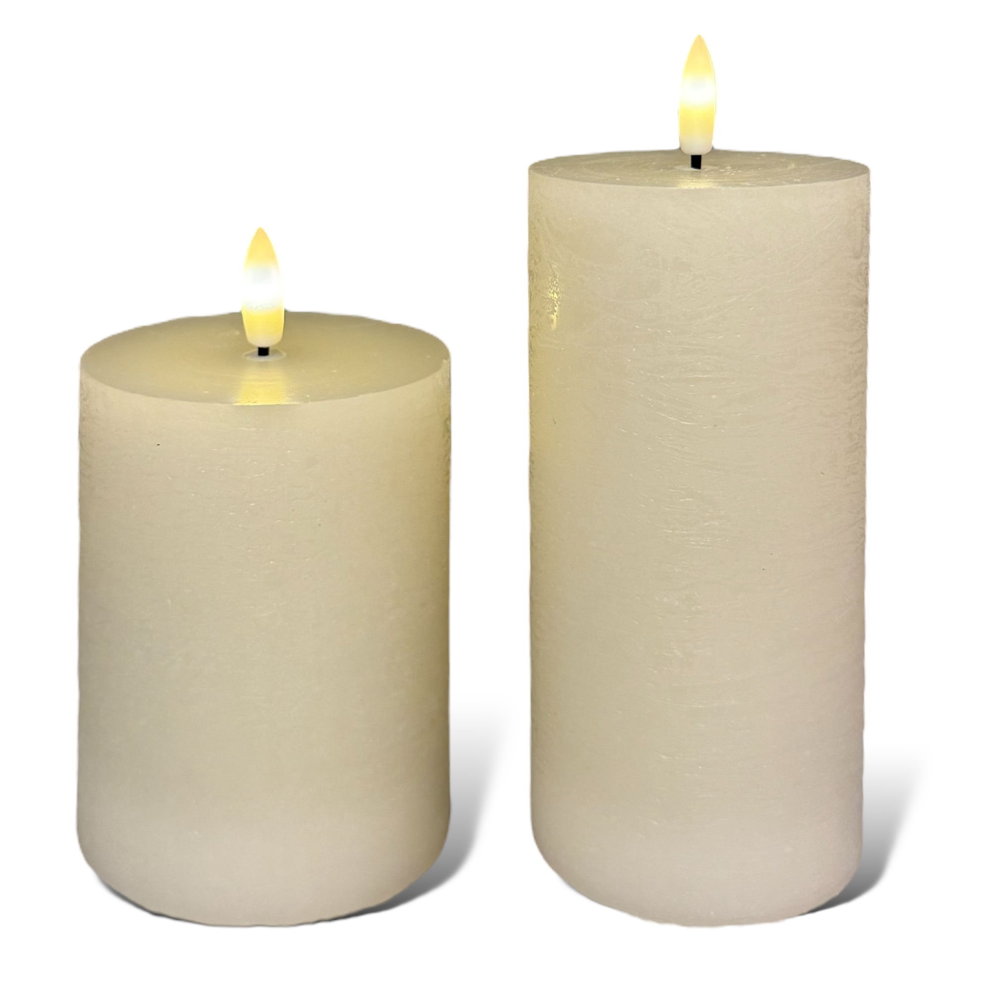 Flameless Ivory Pillar Candles - Thumbnail 2