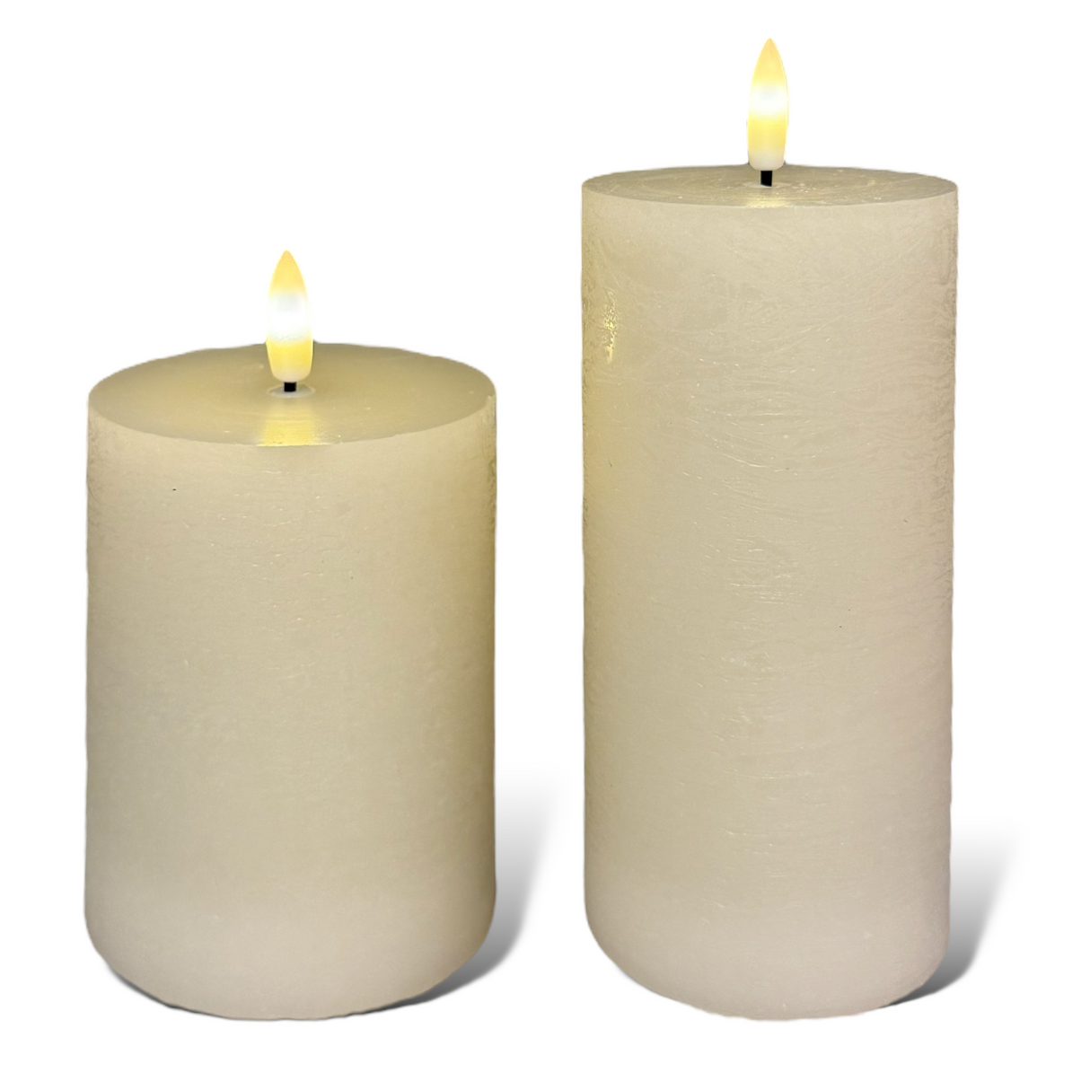 ivory wax 3D flame battery operated candle