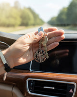 River Rock + Camo Tap to Pray Keychain
