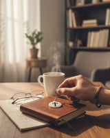 White & Black Cross Tap to Pray Keychain