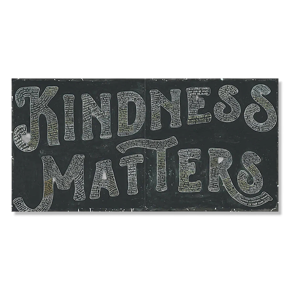 kindness matters wood art tile 12x24 sugarboo wall decor typography sign