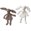 soft knit chenille bunny plush toy in neutral colors