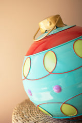 Oversized patterned Christmas ball ornaments in two coordinating sizes