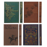 large vintage book style notebooks canvas bound journal distressed cover lined pages assorted designs