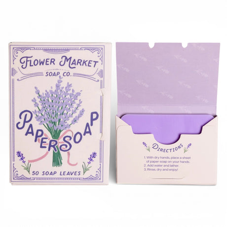 lavender scented paper soap sheets travel hand wash booklet