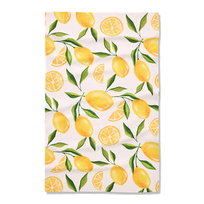 lemoncello lemon geometry kitchen tea towel