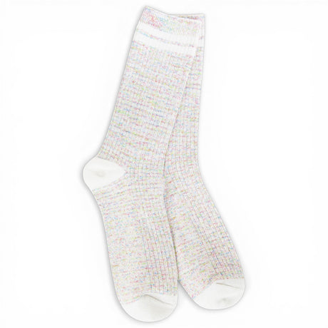 women’s lightweight confetti knit crew socks colorful speckled socks by World's Softest