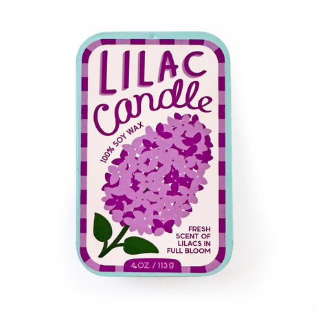 Lilac Bloom Sardine Tin Soy Candle