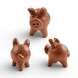 handmade three legged terracotta pig lucky chanchito gift from guatemala