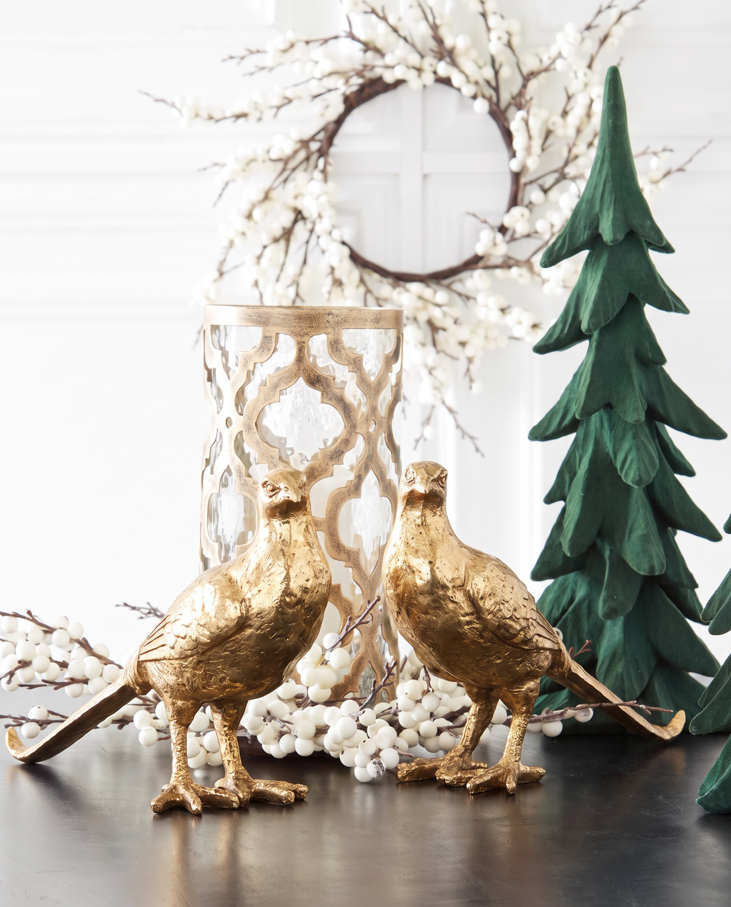 Gold Resin Pheasant Figurine
