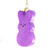 Marshmallow Peep Bunny Glass Ornament