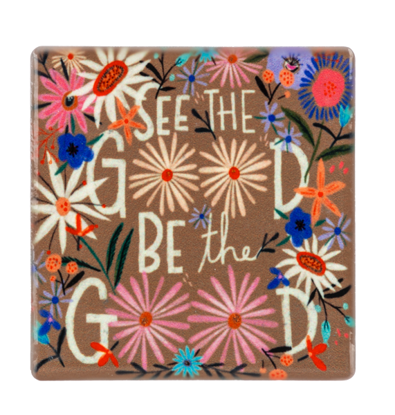 Whimsy Vibrant Spring Ceramic Fridge Magnets - Thumbnail 5