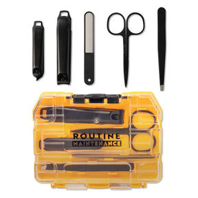 mens nail grooming kit travel manicure set tool case gift