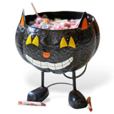 Metal Black Cat Halloween Candy Bowl