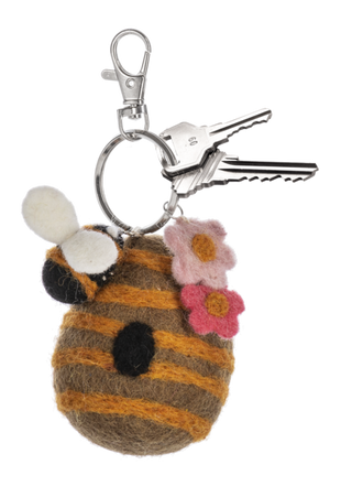 Felt Garden Bee Keychains