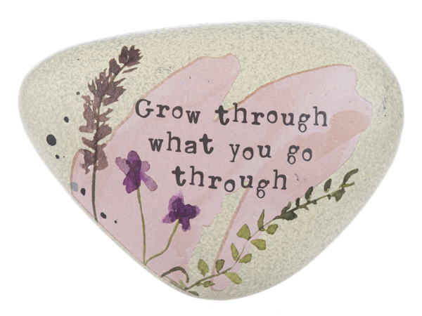 Flower Inspirational Painted Art Rocks