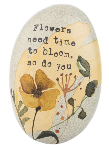 Flower Inspirational Painted Art Rocks