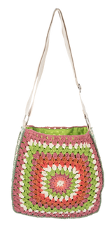 Crochet Granny Square Purse | Vintage Boho Shoulder Bag