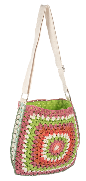 Crochet Granny Square Purse | Vintage Boho Shoulder Bag