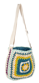 Crochet Granny Square Purse | Vintage Boho Shoulder Bag