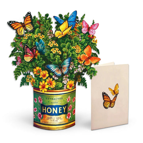 mini butterflies buttercups pop up card floral bouquet butterfly greeting card gift
